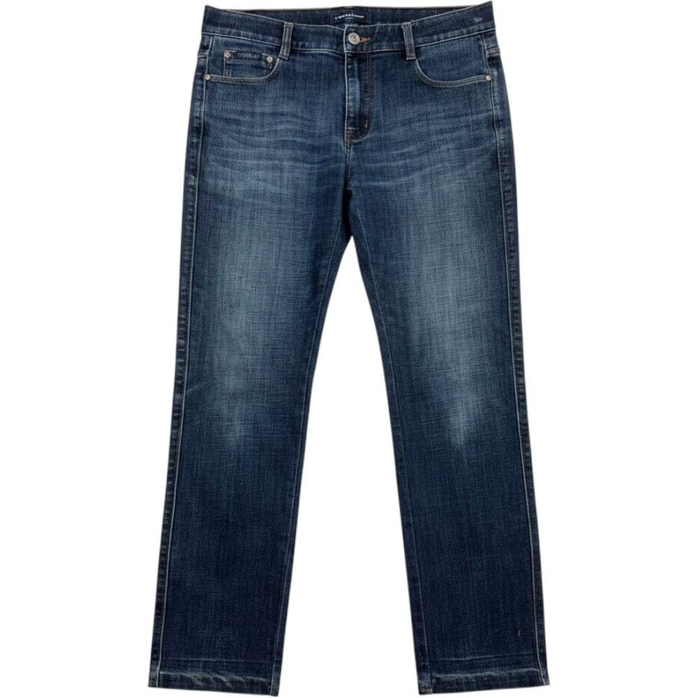 Armani Jeans Straight Leg Jeans Mens 34x28 Dark Indigo Blue Denim Classic Italy